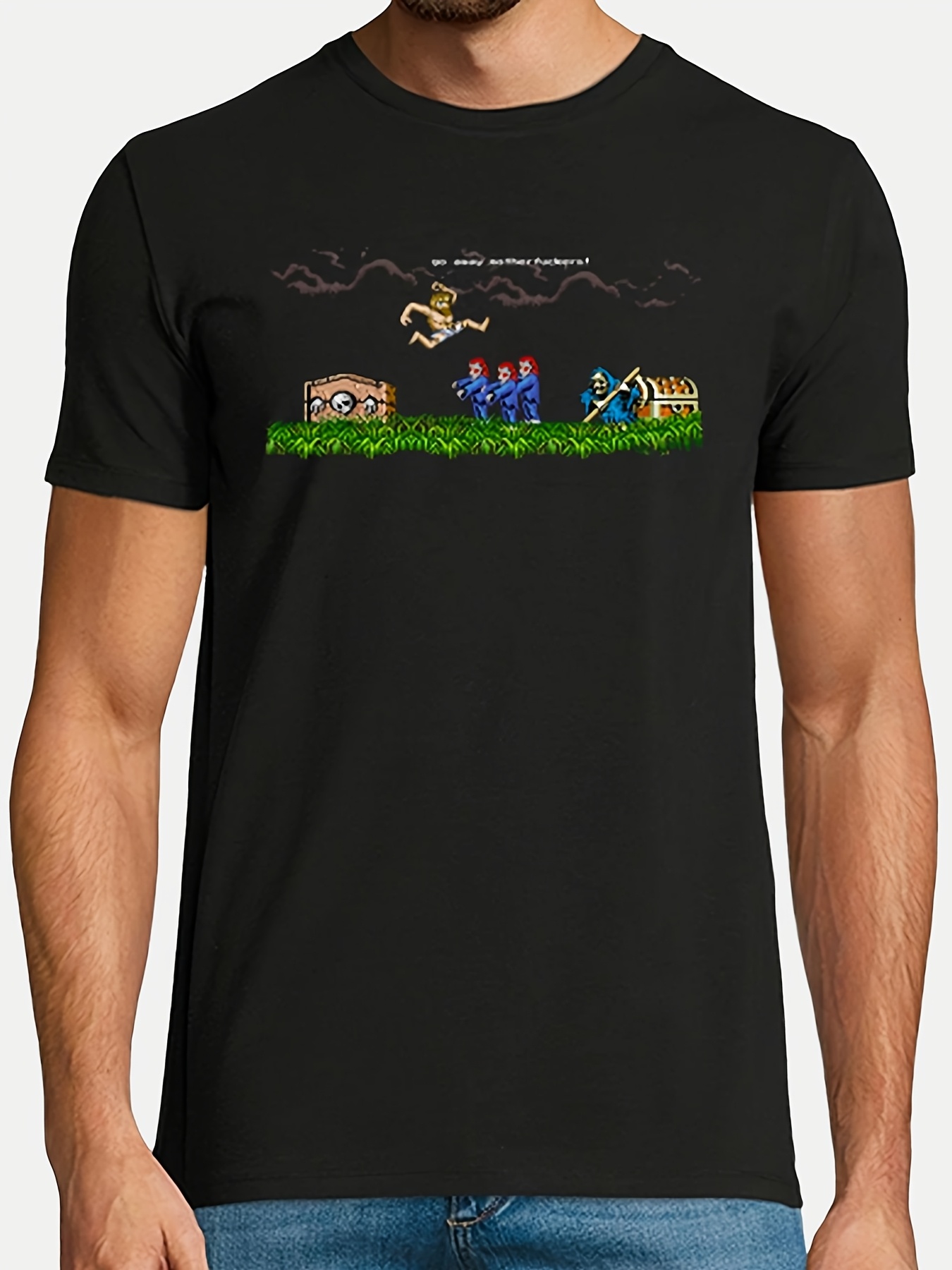Retro Gaming Art - Men'S Ghosts 'N Goblins Retro Pixel