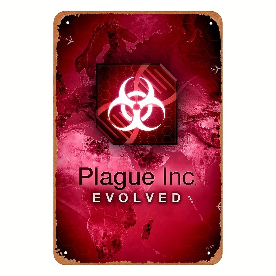 Retro Gaming Art - Vintage Style Plague Inc Evolved Metal