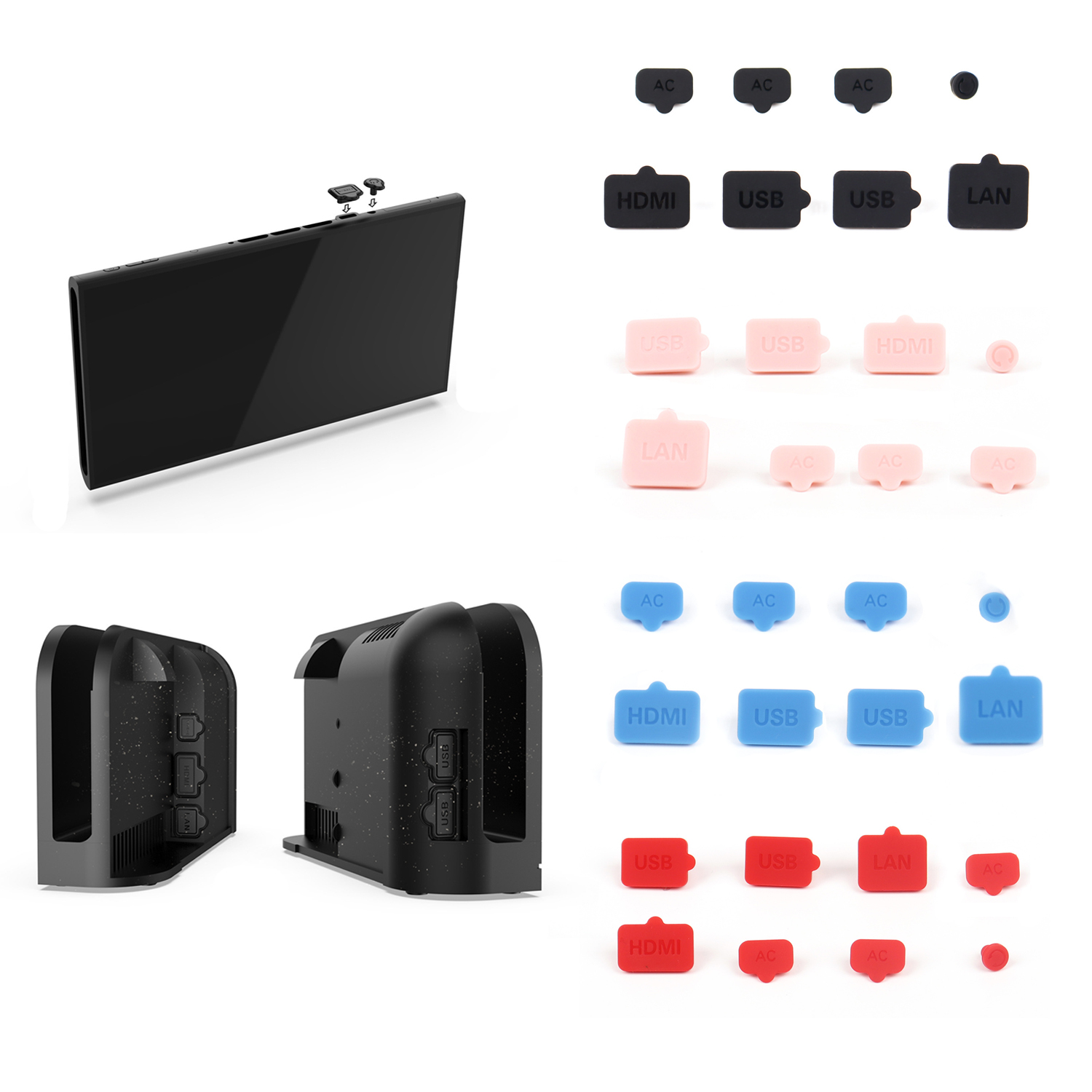 Console Dust Cover - Anti-Dust Plug Silicone USB HDMI Type
