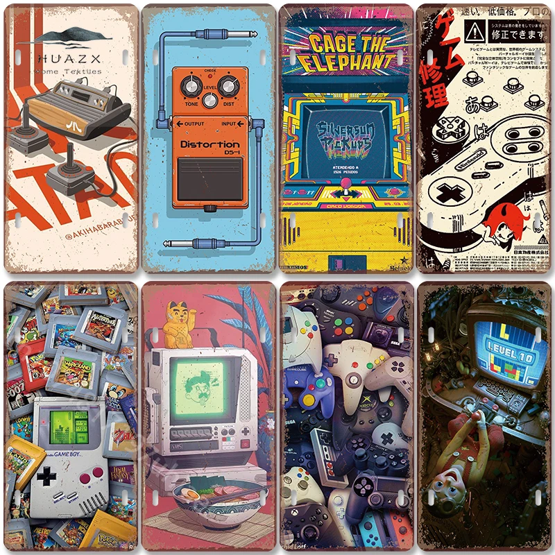 Retro Gaming Gameboy - Vintage Gaming Metal Sign Retro Game