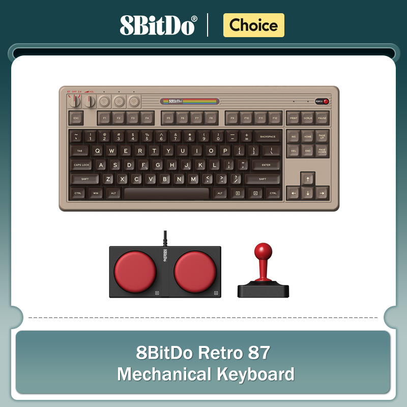 Retro Gaming Keyboard - 8BitDo Retro Mechanical Keyboard, BT/2.4G/USB-C Hot