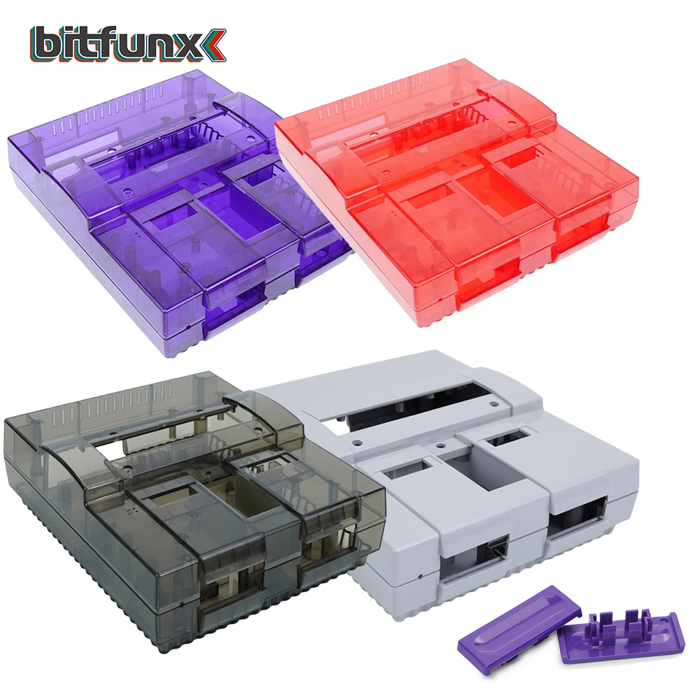 Retro Gaming Nintendo - Bitfunx SNES Replacement Shell Transparent Case