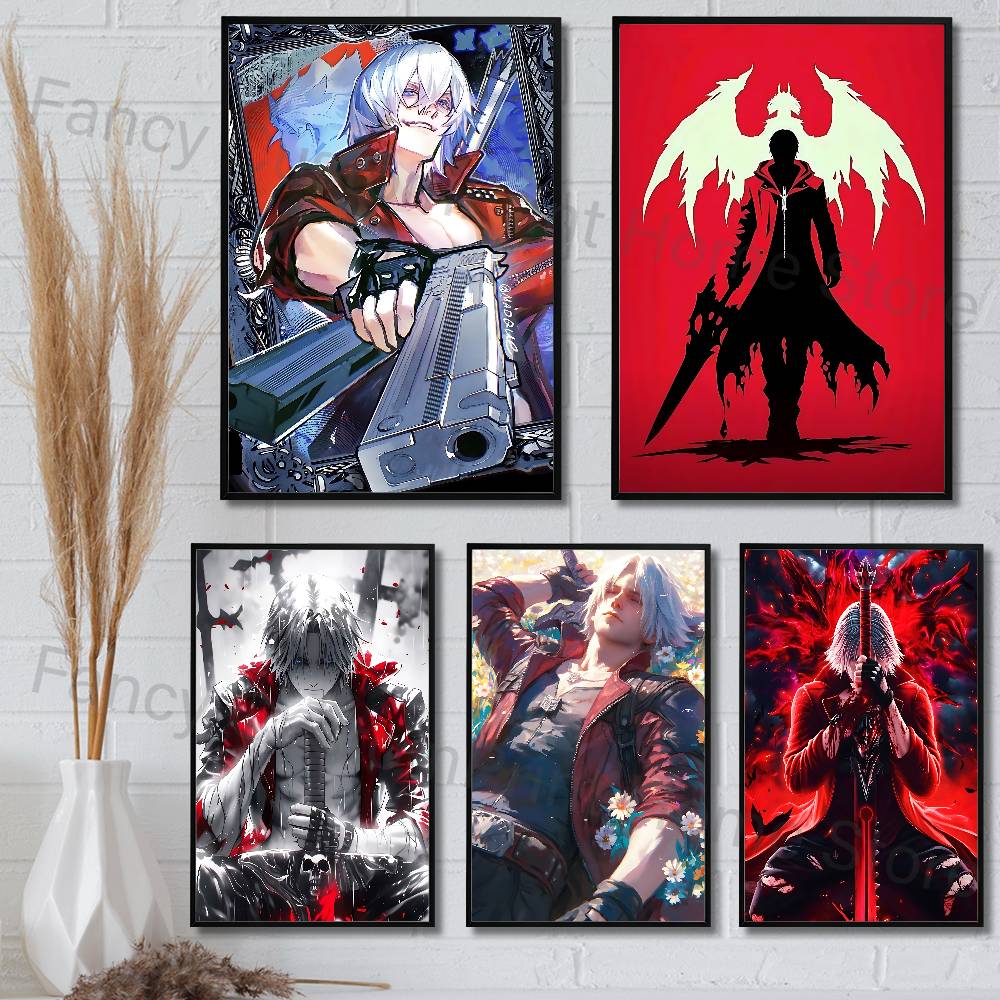 Retro Gaming Art - D-Devil May C-Cry Game Poster Fancy