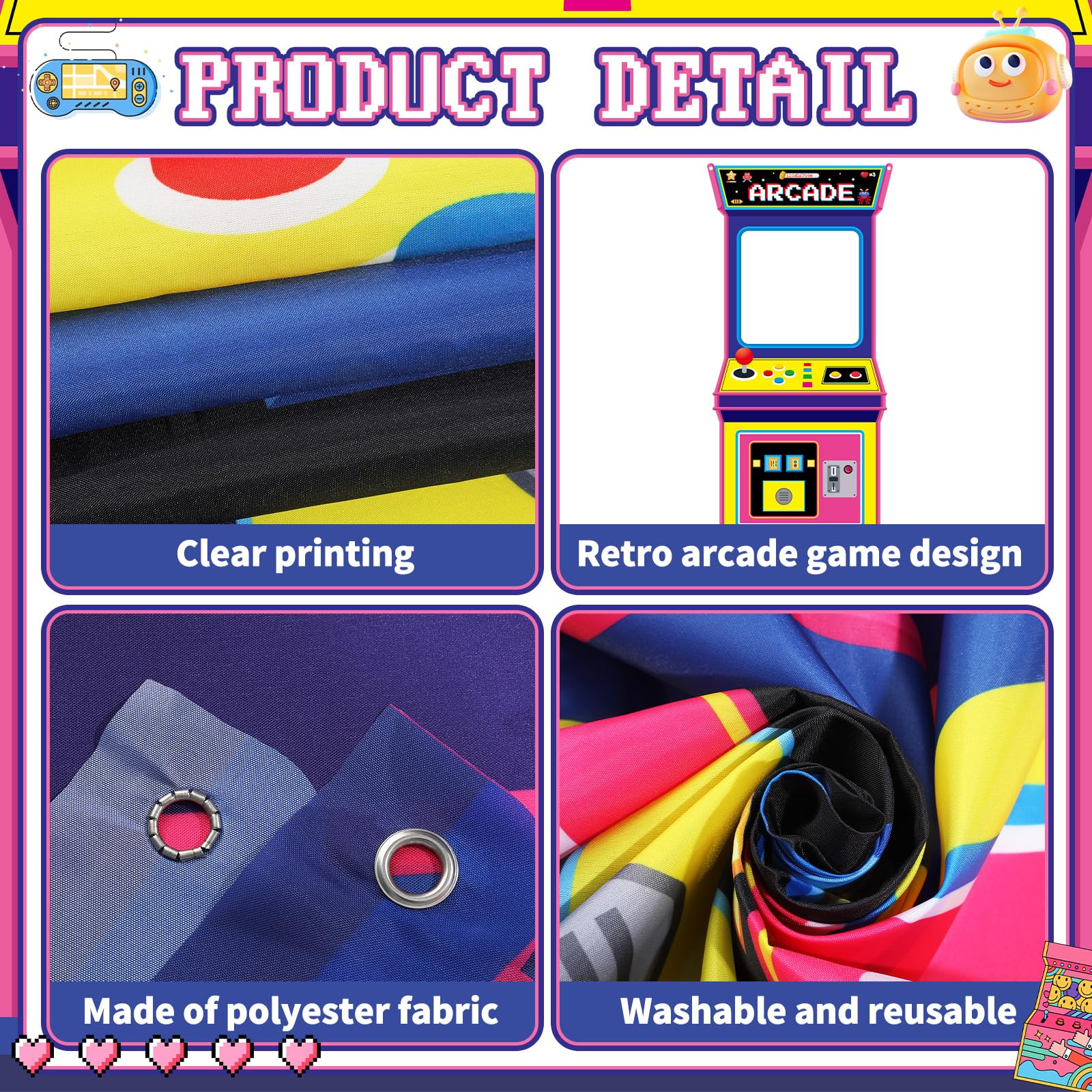 Retro Video Gaming Fabric Arca - Game Retro Gaming recension och pris