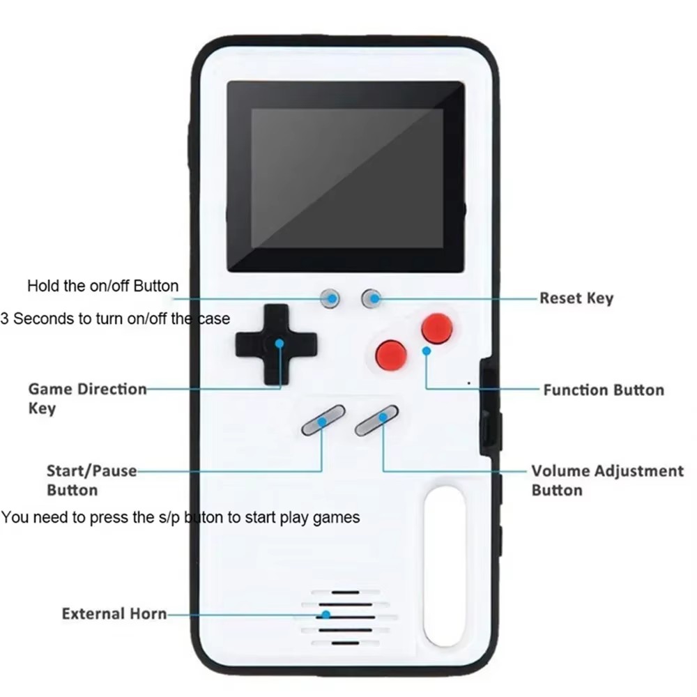 For iPhone 14 16 15 12 13 Pro  - Retro Gaming Gameboy recension och pris