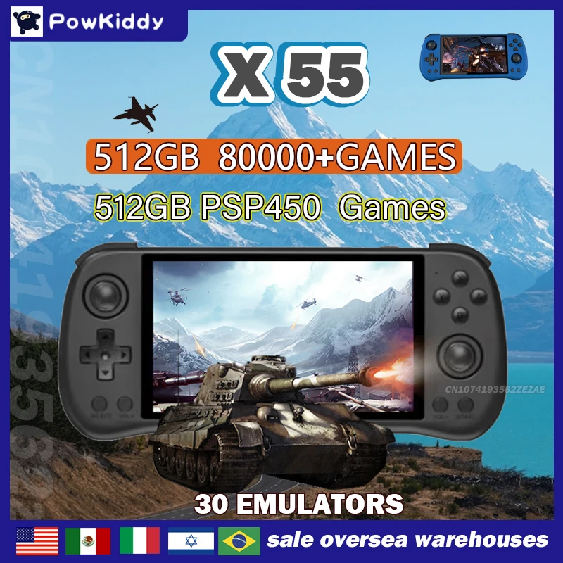 80000Games 512G POWKIDDY X55 5 - Retro Gaming Gameboy recension och pris