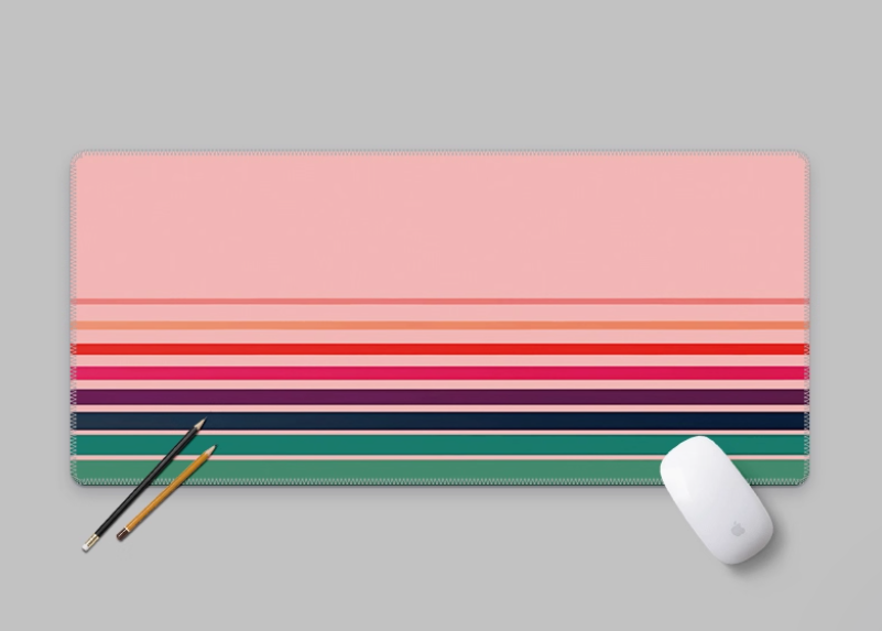 Retro Vintage Stripes Deskmat  - Retro Gaming On recension och pris