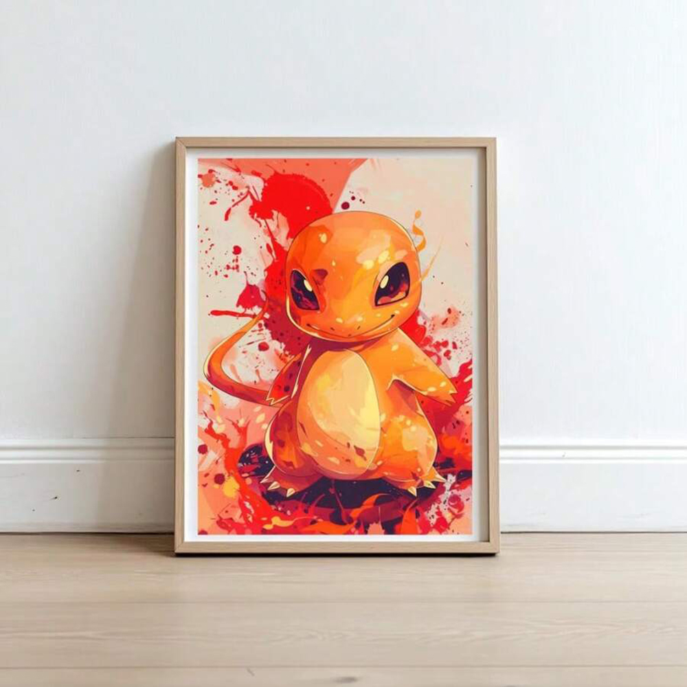 Anime Pokemon Pikachu Charmand - Retro Gaming Art recension och pris