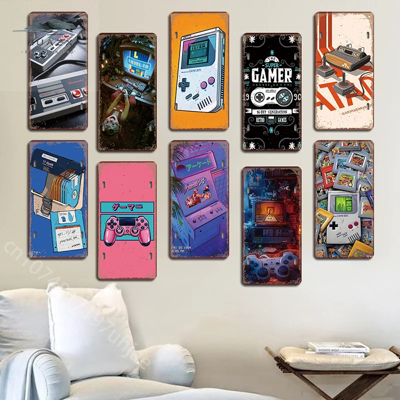Vintage Gaming Metal Sign Retr - Retro Gaming Gameboy recension och pris