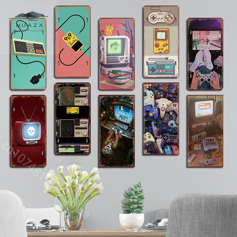 Vintage Gaming Metal Sign Retr - Retro Gaming Gameboy recension och pris