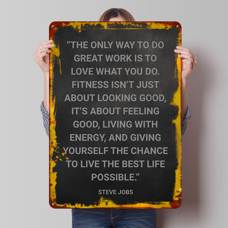 Steve Jobs Fitness Quote Metal - Retro Gaming Jobs recension och pris
