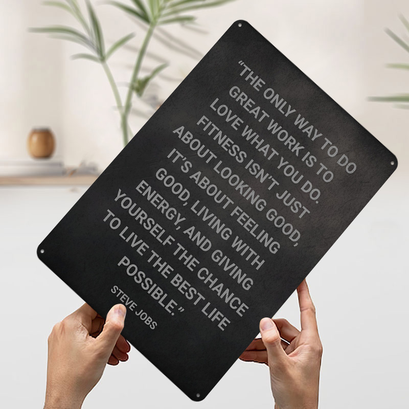 Steve Jobs Fitness Quote Metal - Retro Gaming Jobs recension och pris