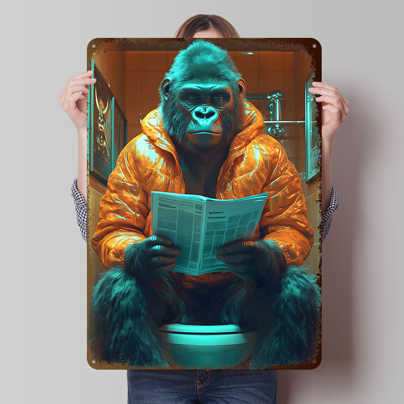 Gorilla Reading on Toilet Tinp - Retro Gaming On recension och pris