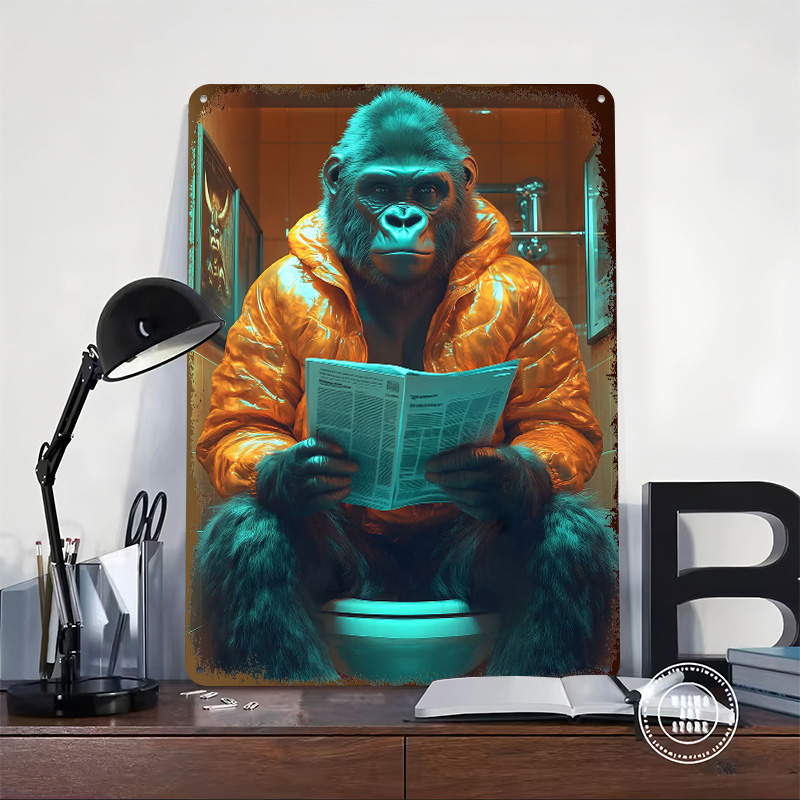 Gorilla Reading on Toilet Tinp - Retro Gaming On recension och pris