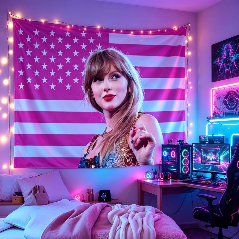 VIKAMA American Flag Female Si - Retro Gaming Art recension och pris