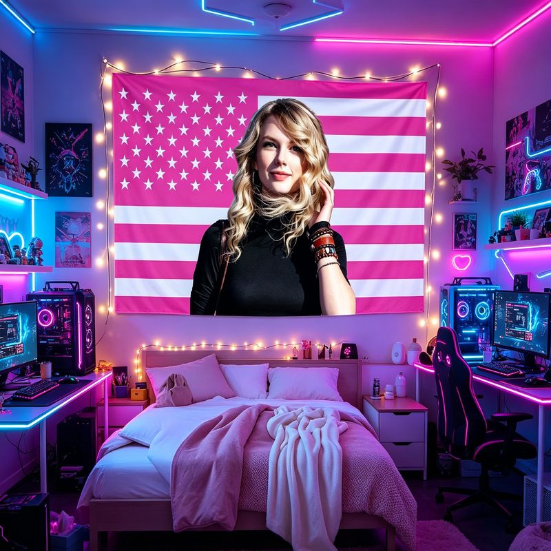VIKAMA American Flag Female Si - Retro Gaming Art recension och pris