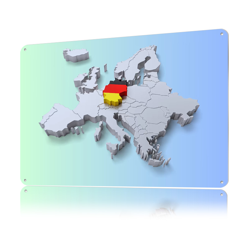 Germany on Europe Map Metal Po - Retro Gaming On recension och pris