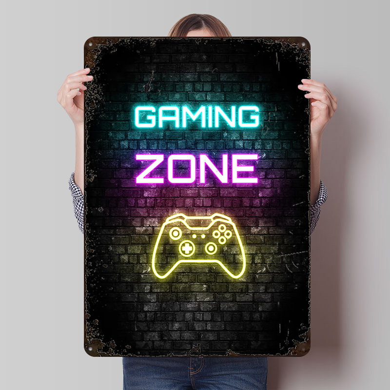 Gaming Zone Neon Sign on Brick - Retro Gaming On recension och pris