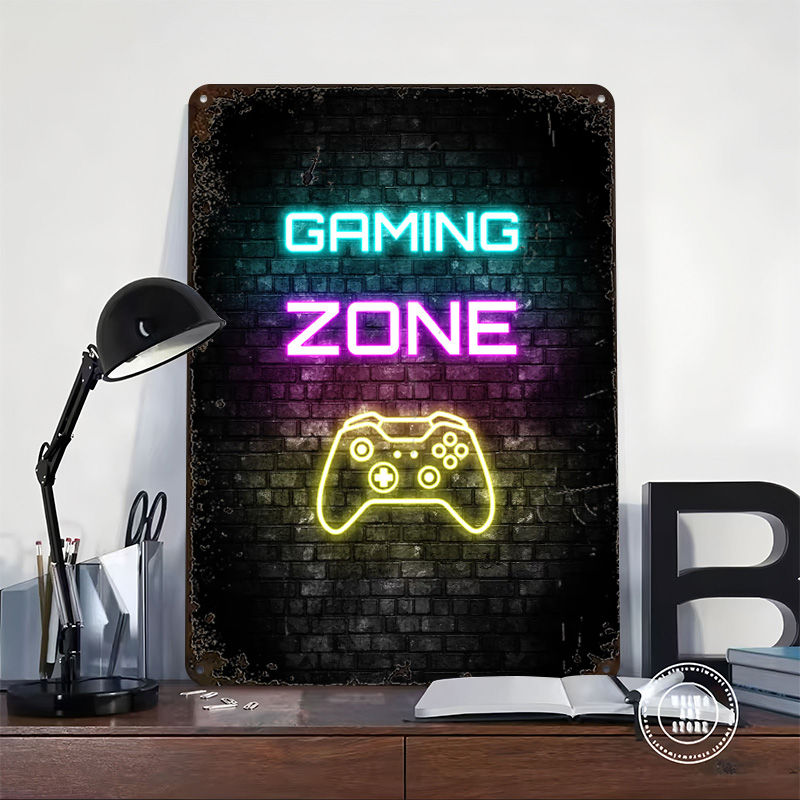 Gaming Zone Neon Sign on Brick - Retro Gaming On recension och pris