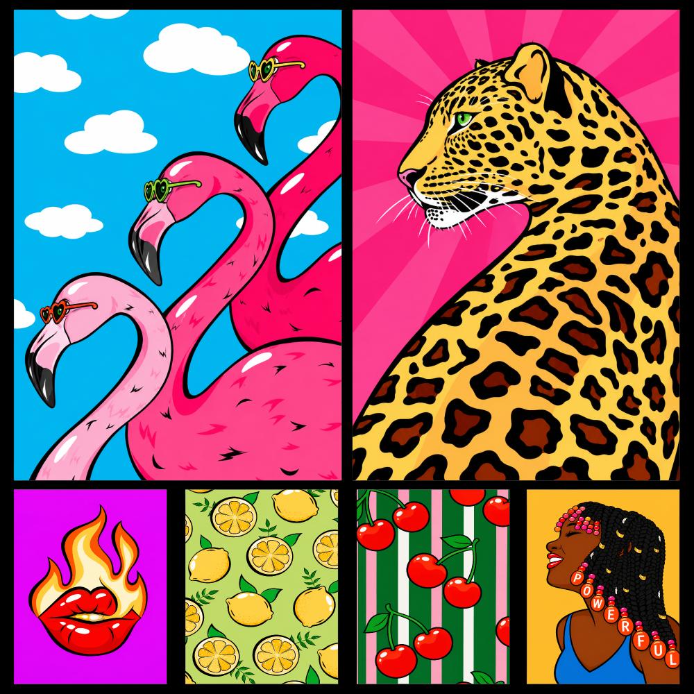 Colorful Retro Pop Art Tropica - Retro Gaming Life recension och pris